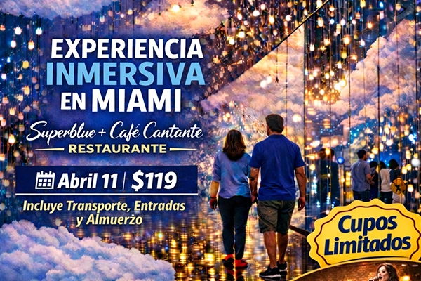 Arte Inversivo Superblue Miami y Café Cantante Restaurant