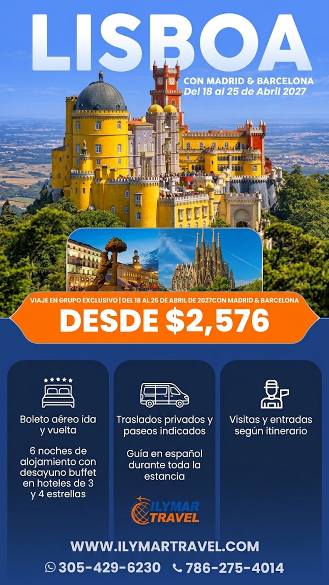 Lisboa con Madrid y Barcelona