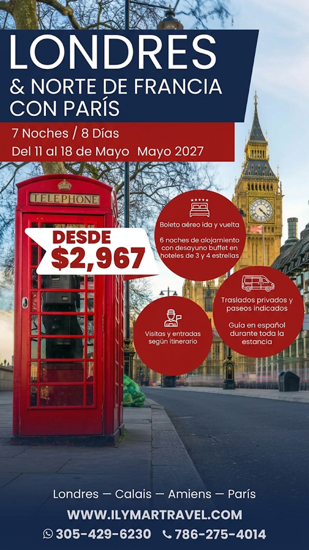 Londres y Norte de Francia con París
